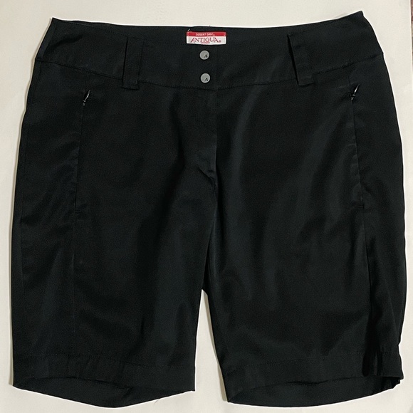 Antigua Pants - ANTIGUA Desert Dry Womens Black Sun/Outdoors Bermuda Shorts Size 8